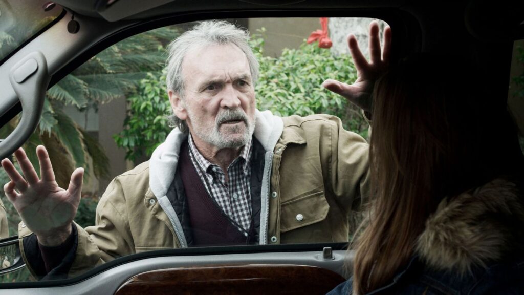 Gary (Muse Watson) is astounded to see his son and fiancee arrive at his home in 'Compound Fracture'
