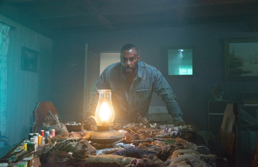 Marquis (Omari Hardwick) makes a sinister discovery in 'Spell'